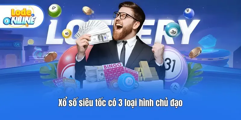 Xổ số siêu tốc có 3 loại hình chủ đạo